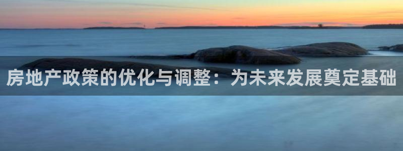 和记怡情官网：房地产政策的优化与调整：为未来发展奠定基础