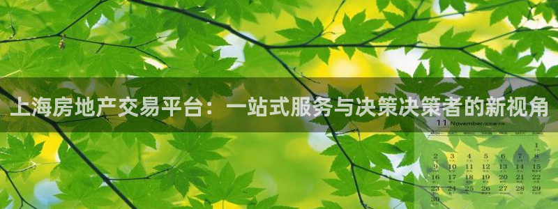 和记国际官网首页：上海房地产交易平台：一站式服务与决策决策者