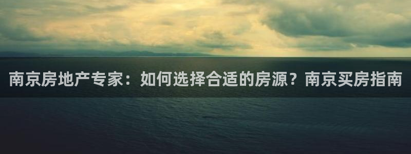 和记娱要多少钱h88285官网：南京房地产专家：如何选择合适