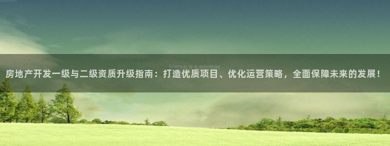 和记娱答疑h88285官网：房地产开发一级与二级资质升级指南