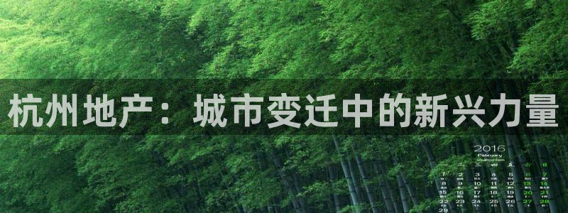 和记官网入口：杭州地产：城市变迁中的新兴力量
