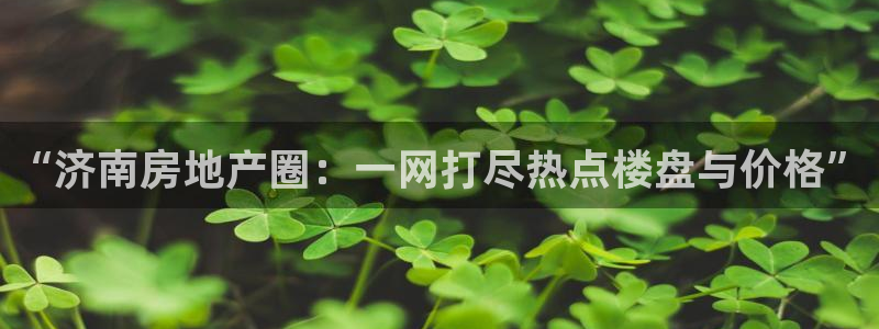 和记怡情h88官网中文版：“济南房地产圈：一网打尽热点楼盘与