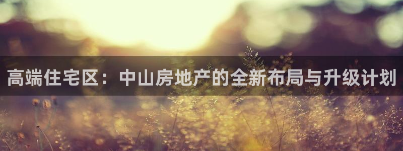 和记官网手机版：高端住宅区：中山房地产的全新布局与升级计划